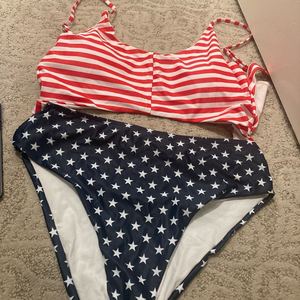 American Flag one piece bathing suit